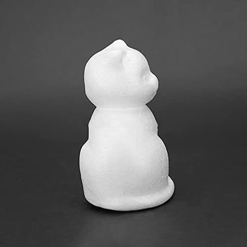 VICASKY White Animal Foam Craft - 10 бр., Моделирующие Полистирен форми във формата на Котка, 3D Полистирол за Деца, за Цветна композиция,