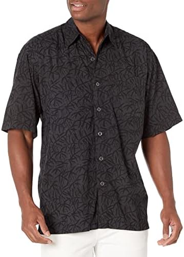 Мъжки Тропически Хавайски в памучна риза Johari West Голям размер с къс ръкав