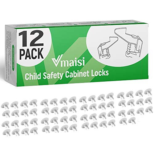 Vmaisi 12 Опаковки, Детски шкафове за proofer, заключване на кутията с лепило, лесен монтаж (Бяла) - Комплект от 62 теми, Защитни капачки