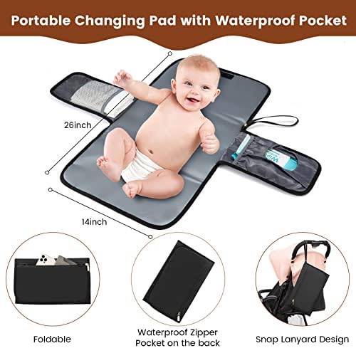 Чанта за бебешки Пелени LOVEVOOK, Водоустойчива Раница за Памперси с USB порт за зареждане за Малки момчета и Момичета, по-Голям