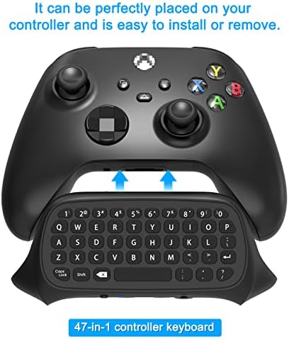 Подобрена клавиатура, контролер за Xbox X Series/Серия S/One/One S, детска клавиатура YUANHOT Mini QWERTY Chatpad с аудиоразъемом