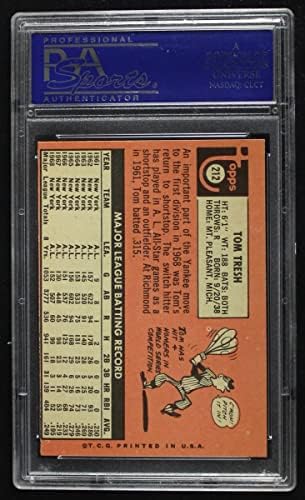 1969 Topps 212 Е Треш Ню Йорк Янкис (Бейзболна картичка) PSA PSA 8.00 Янкис