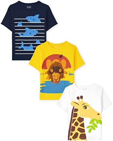 Тениска с къси ръкави и модел за малки момчета The Children ' s Place, 3 опаковки
