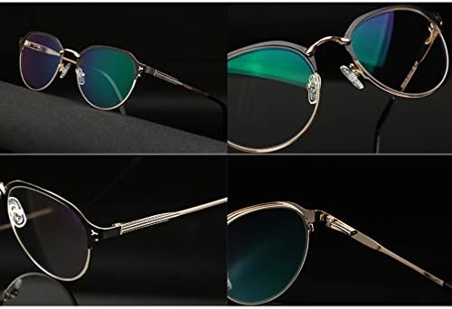 RXBFD Фотохромичните Очила за четене, Ретро Метална Дограма с пълна рамки, Удобни Слънчеви очила с защита от Uv, Подходящи за