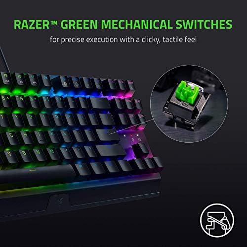 Ръчна детска клавиатура Razer BlackWidow V3 без клавиши: Механични превключватели, Razer - Цвят RGB подсветката - Компактен форм-фактор