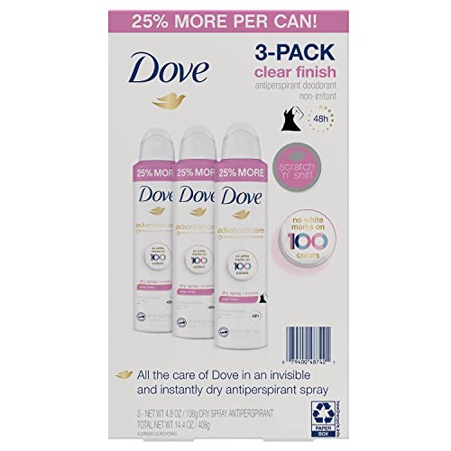 Дезодорант-Антиперспиранти Dove Womens Invisible Dry Спрей, 4,8 унции (опаковка от 3 броя)