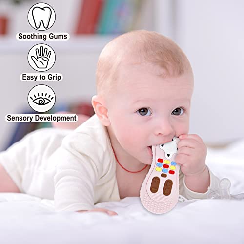 Blublu Park, 2 опаковки на силиконови играчки за никнене на млечни зъби за бебета 0-6 месеца, бебешки детски играчки за Дъвчене