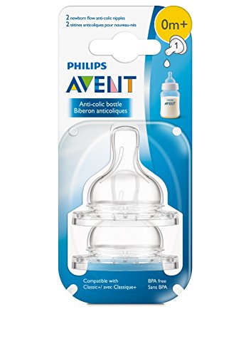 Залъгалка Philips AVENT срещу колики, прозрачна, за новородени (опаковка от 2 броя) (SCF421/27)