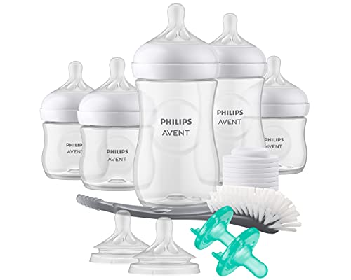 Детска бутилка Philips Avent Natural с соской Natural Response, Подаръчен комплект За бебе, SCD838/02