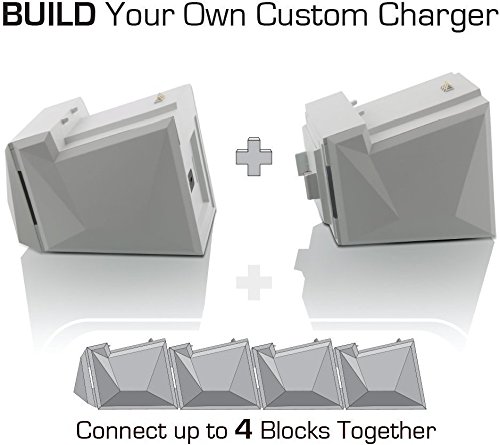 Nyko Charge Block Solo (Бял) - Станция за зареждане на контролера с акумулаторна батерия, с капак и приложените кабел за захранване и Micro-USB