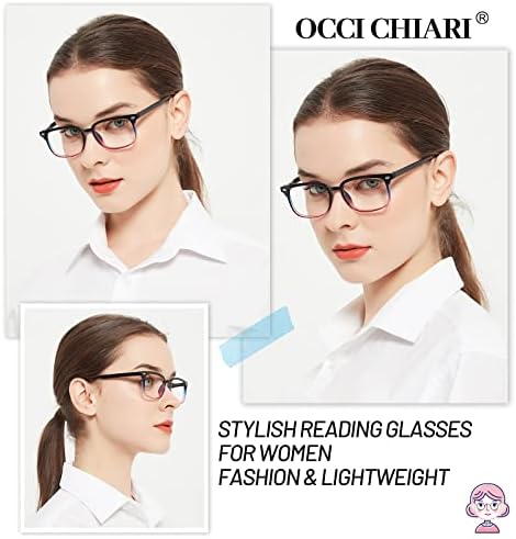 OCCI CHIARI Модни Очила за четене Женски Reader 1.0 1.5 2.0 2.5 3.0 3.5 (Лилаво, 1.5)