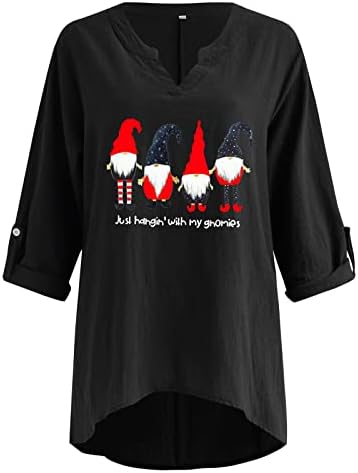 2022 Ризи на Хелоуин за Жени, Укороченная Hoody с Качулка, Ежедневни Однотонная Тениска с V-образно деколте и Застъпване, Блузи