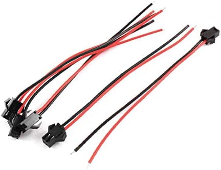 X-DREE 5шт 2P Plug -SM кабел за програмируеми led гирлянди (5шт 2P Кабелен съединител macho J-S-t-SM para cadenas programmables de LED
