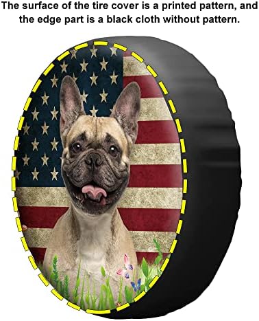 Калъф за Резервна гума Cafetime с Кучето Далматинцем Американски Флаг Защитни Капаци за колелата на САЩ Водоустойчив Прахозащитен