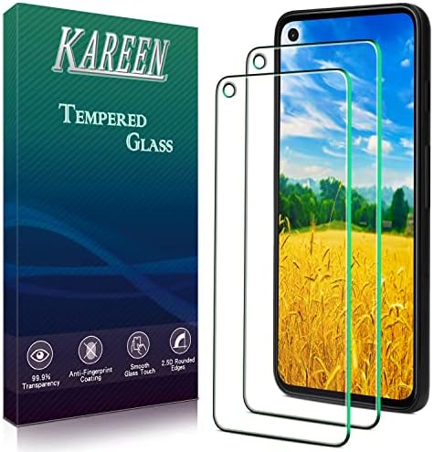Защитно фолио KAREEN 2 Pack за екрана Google Pixel 5A 5G от закалено стъкло, Защита от надраскване, Без мехурчета, HD Прозрачен, твърдост