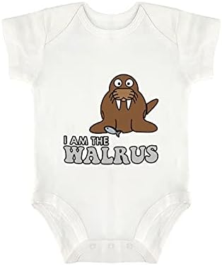 I Am The Walrus Унисекс Забавен Детски Гащеризон-Боди От Памук С Къс Ръкав