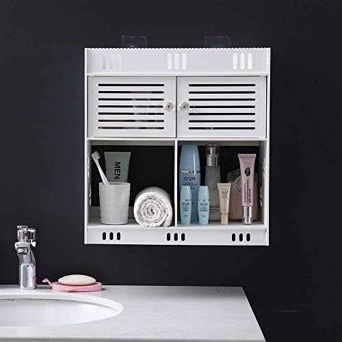 (40 x 18 x 43) см-Шкаф за измиване на банята от неперфорированного PVC с три пласта и две врати 188