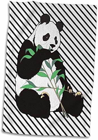 Триизмерен принт Очарователна Панди, Поедающей Бамбук, На Кърпи в pinstripe (twl-214463-3)