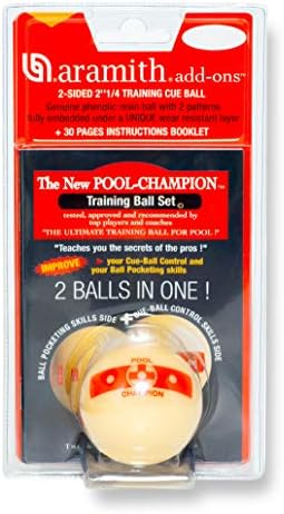 Тренировъчен Пул бяла топка Aramith Champion 2 1/4 Двупосочна в Блистера + 30 Страници Книжка с инструкции