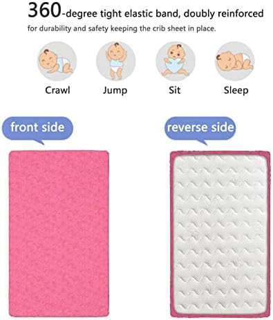 Кухненски Кърпи за детски легла в розово тема, Портативни мини-Чаршафи За легла, Кърпи за матрак за деца -Чаршаф за матрак за легло или