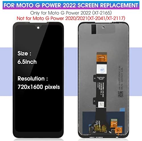за Мото G Power 2022 Подмяна на екрана, за да Moto G Power 2022 LCD дисплей XT2165 XT2165-5 XT2165DL Сензорен Дисплей Дигитайзер,