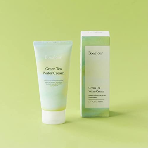 BONAJOUR] Вегетариански Хидратиращ гел-крем за лице Green Tea Water Bomb за чувствителна кожа, Против бръчки и осветляющий грижи | Дневен