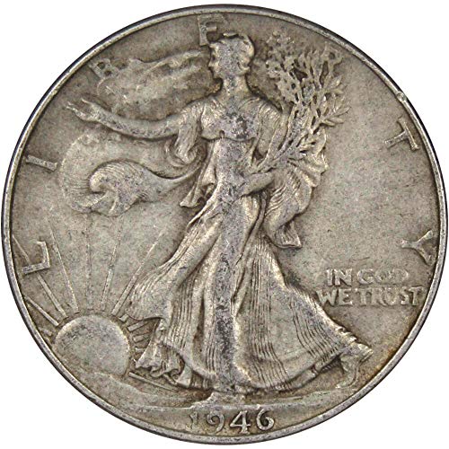 1946 Liberty Walking Полдоллара XF EF Изключително Тънка 90% От Сребърни монети на САЩ 50c