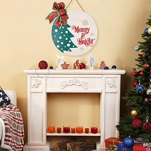2022 Коледна украса, Подарък за приятелите на семейството, 1 бр., Коледна украса, от Дървен Коледен списък, Входна врата/монтаж