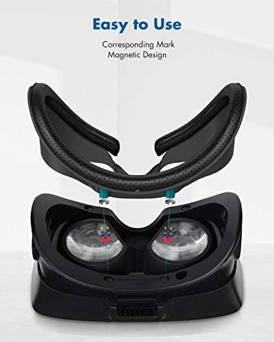 Скоба за интерфейс за лице KIWI design VR с подплата за носа със защита от течове, 2 броя, тампон за лице от Изкуствена кожа със