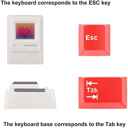 RunJRX Esc keycap и Tab клавиша за потребителски клавиатури кепета, ретро дизайн с магнитно светопропусканием, за механични превключватели