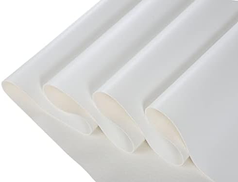 CDY Обикновена Бели Листове от изкуствена кожа 13,8 X 53, Елегантен Ролка от изкуствена кожа, е подходяща за производството на Чанти,