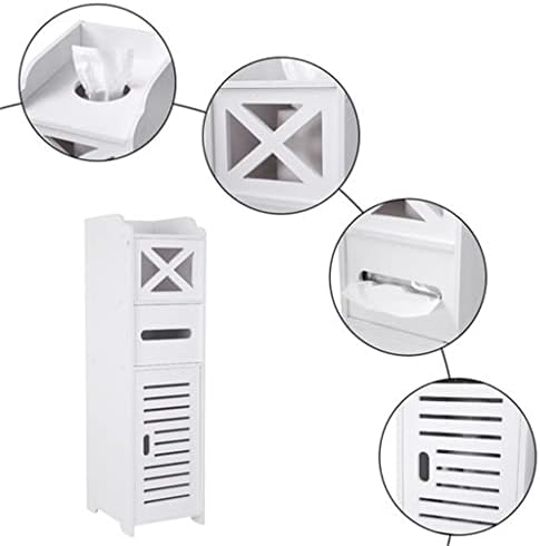 Тесен Шкаф за тоалетни принадлежности QUUL Cross Tissue, Два шкафа за съхранение на тъкани, Тесен Шкаф за Баня, Здрав Съраунд Шкаф за