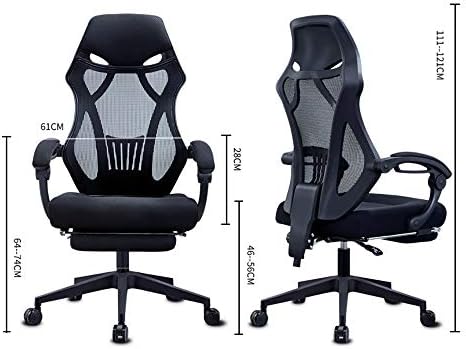 Домашен стол ygqbgy, Удобен за Офис, стол за офис, Игрална стол с възможност за сгъване на облегалката, Въртящ се стол, Компютър, стол,