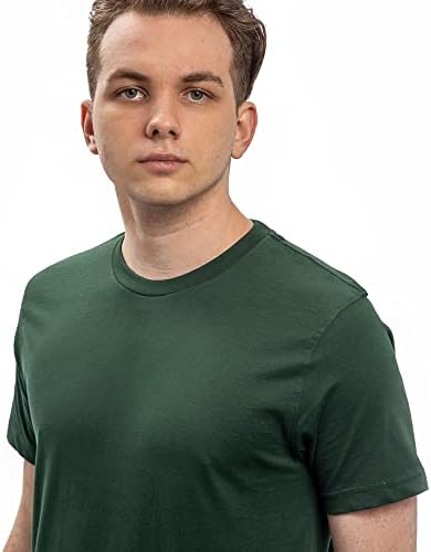 Обикновена тениска SHOHELL за мъже - Кръг силует от Чист Памук, Multipocket