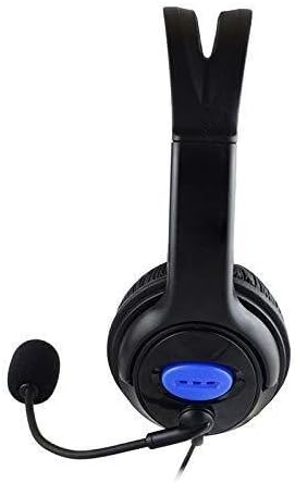 Слушалки Raxinbang Жичен стерео слушалки за игри на слушалки, Регулируем микрофон със защитата от шум за PS4 X-ONE