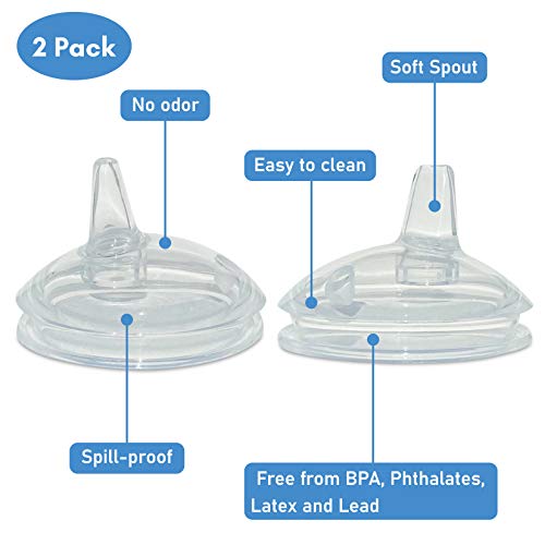 Залъгалки с накрайници за бебешки шишета Comotomo и Mason | 2 бр. | От хранително-силикон | Без BPA | Непроливающиеся (променлив разход)