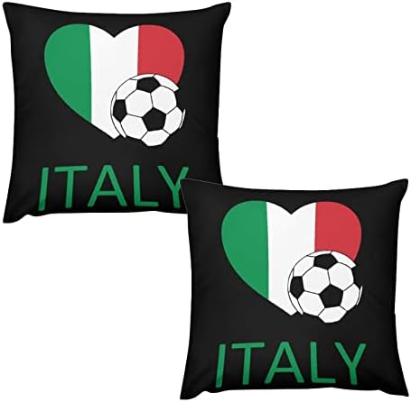 Любовта Италия Футбол Хвърли Калъфки Комплект от 2 Възглавници Калъф за Диван Разтегателен Спалня Автомобил Декоративни Калъфки за възглавници