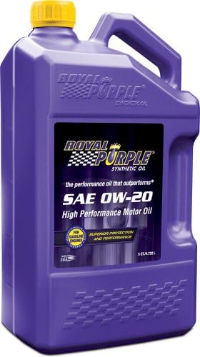 Royal Purple ROY51020 високо-ефективно синтетично моторно масло SAE 0W-20 с лиценз API - 5 qt.