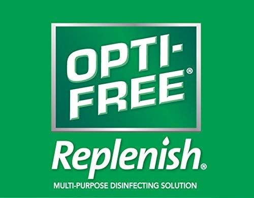 Универсален дезинфекционен разтвор за презареждане на Opti-Free с футляром за лещи (опаковка от 4 броя)