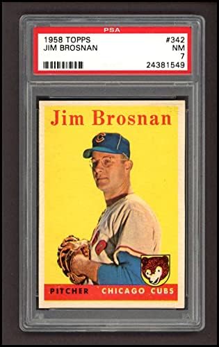 1958 Topps 342 Джим Броснан Чикаго Къбс (Бейзболна картичка) PSA PSA 7,00 Къбс
