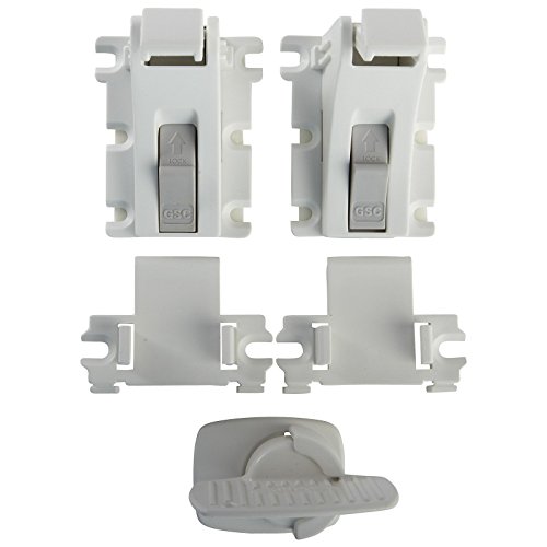Стартов пакет на магнити KidCo S3362 - Брави за детски врати и шкафове за сигурност (Бял)