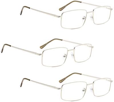 LUR 3 опаковки на метални очила за четене + 7 опаковки очила за четене без рамки (общо 10 двойки ридеров + 1,50)