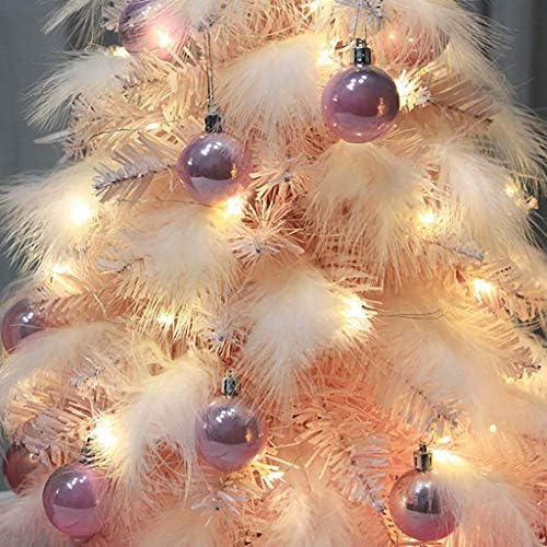 Настолна Коледно Дърво ZMDZA, Мини-Изкуствена Коледна Елха със Сняг Флокированием, за украса на масата с Класическа серия,