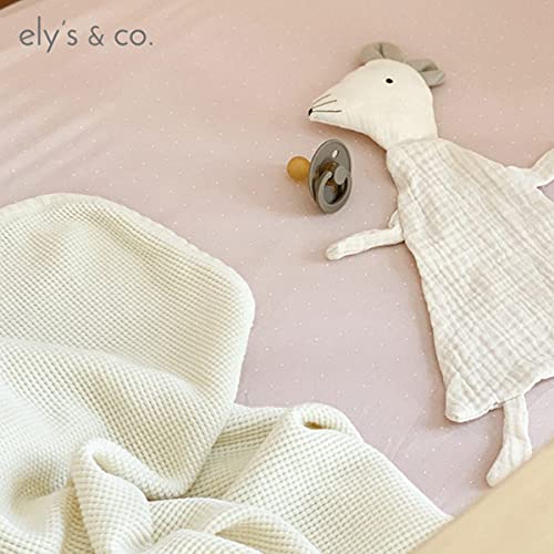 Ely's & Co. Опаковка за бебешко креватче│Playard│Преносим чаршаф за легло на 2 опаковки от трикотажного памук за момиченце