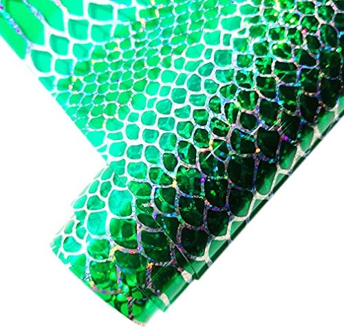 HYANG Змия Моаре Прозрачен PVC Супер Прозрачен Холографски Винил От Изкуствена Кожа Листове 1 Ролка 12 x 47 (30 cm x 120 cm за направата