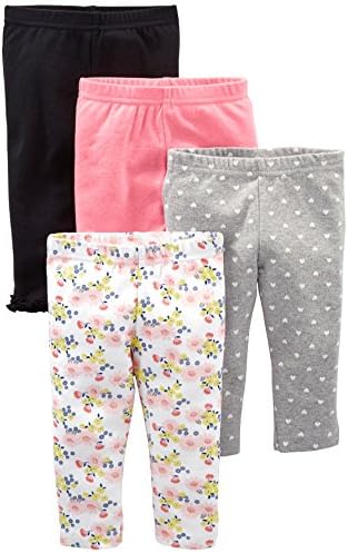Панталони Simple Joys от Carter's Baby за момичета, опаковка от 4 броя