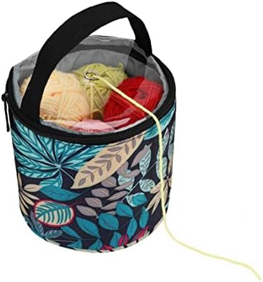 Чанта За Съхранение на Плетене на Вълнени Топчета Чанта За Съхранение Прежда, Игли за Плетене Органайзер за Плетене на една Кука Аксесоари