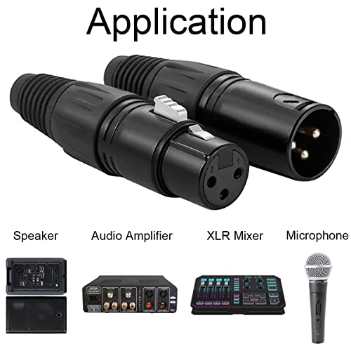 DKARDU 10ШТ 3-Пинов XLR конектор за запояване, 5 штекеров XLR и 5 штекерных съединители XLR Mic Змия, аудио жак микрофон за