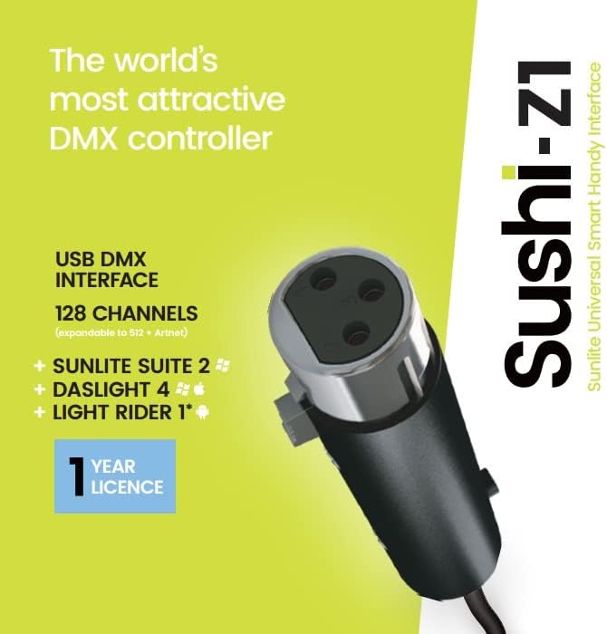 Контролер за осветление Sushi-Z1 DMX - Управление на led осветление Контролер за осветление на сцената