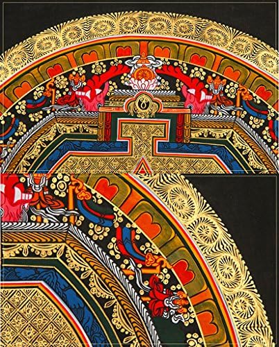 Тибет Тибетски Тханка Тангкас Буда Будистки Изкуство Тханка Минерална Живопис 061